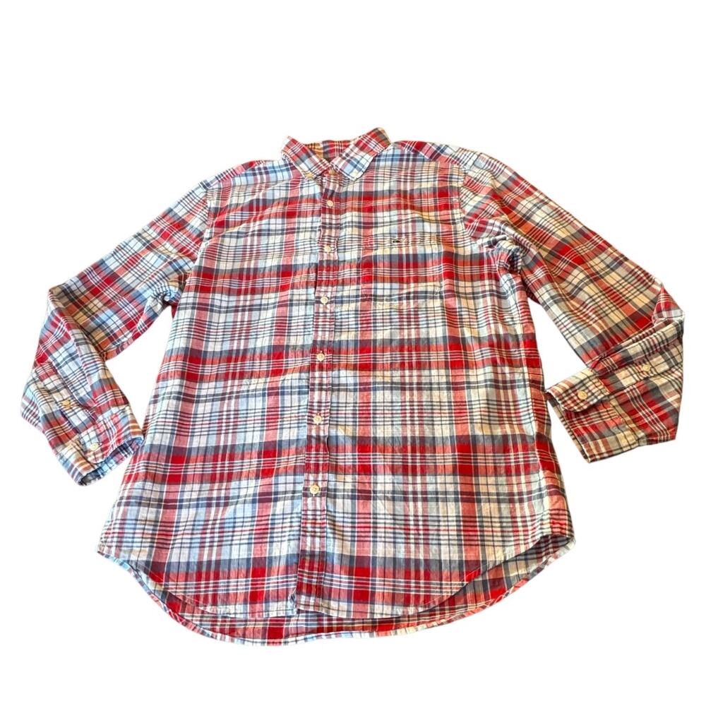Vineyard Vines Classic Fit Tucker Dress Shirt 100% Cotton Mens Button Up Large